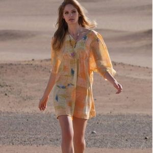 Anthropologie Maeve Painted Ume Watercolor Tunic
